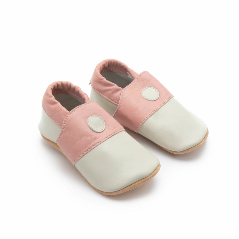 ZeaZoo Kiwi rosa-beige - Veloursleder, Lauflernschuh