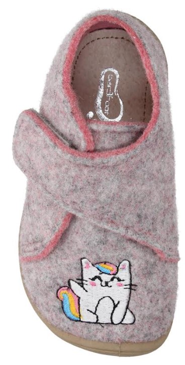 Bar3Foot Elf Wooly Hausschuhe - Pink Katze