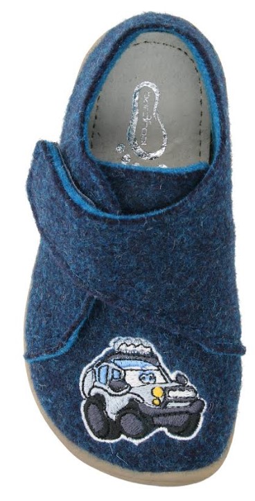 Bar3Foot Elf Wooly Hausschuhe - Blau Auto